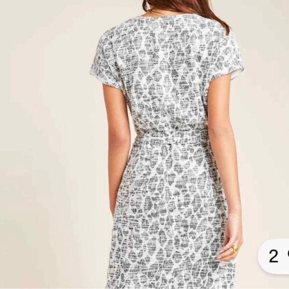 Anthropologie Dolan Left Coast Taleen Textured Leopard Print Midi Dress Size S - Picture 3 of 16